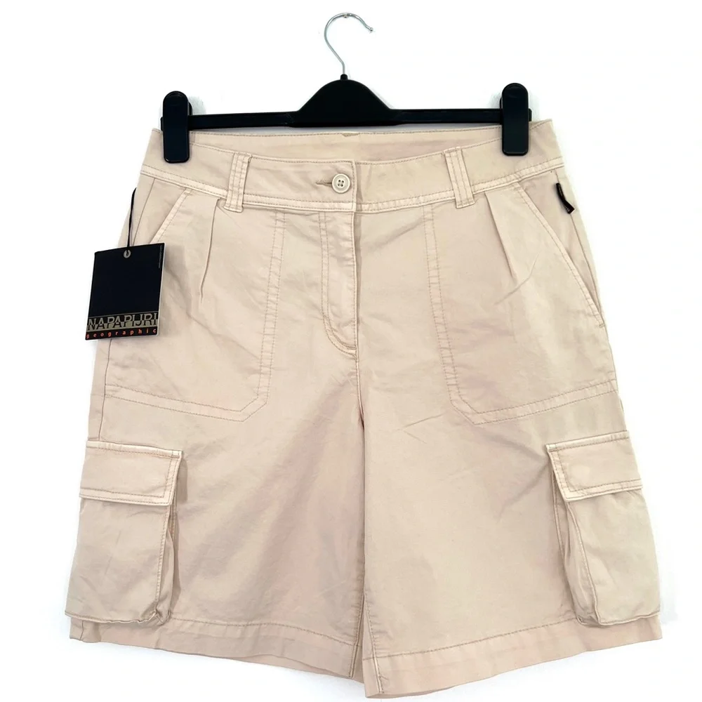 Napapijri Men's N-Nurin Cargo Shorts - White Cap Gray Size W30 BNWT - Picture 1 of 3